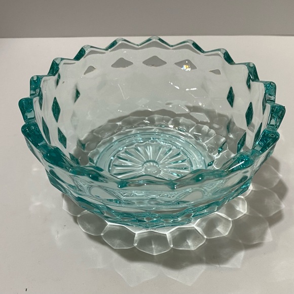 Indiana Glass Light Blue Candy Dish Vintage Mid Century Modern - May Be Flawed - Picture 5 of 6
